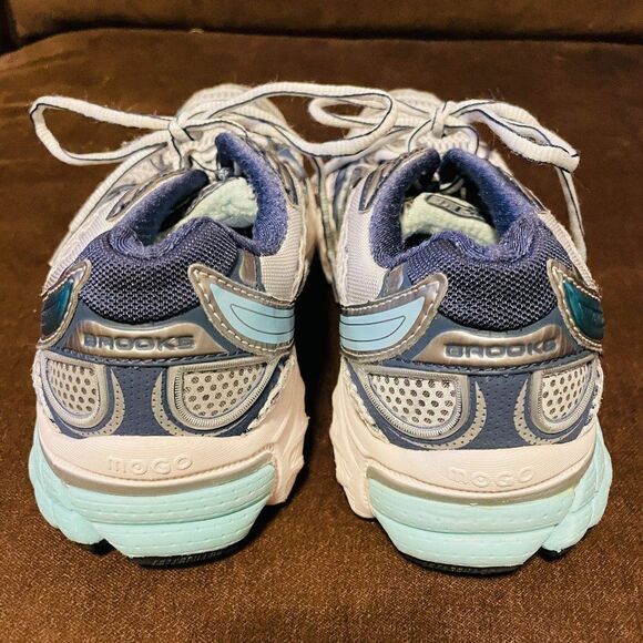 Very Good Brooks Ghost 4 Women Running Shoes 9 US 40.5 EUR Silver Blue - Picture 4 of 8